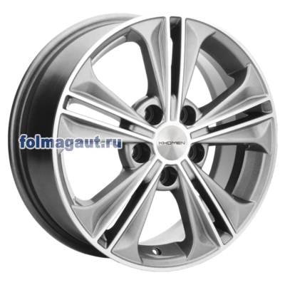  Khomen Wheels 6x16 5/114,3/43/67,1 Khomen Wheels KHW1603 (CRETA/SELTOS) G SILVER FP . . (WHS498054) ()