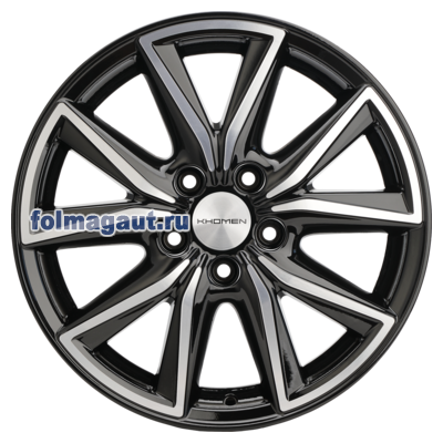 Диски Khomen Wheels 7x17 5/114,3/50/67,1 Khomen Wheels KHW 1706 BLACK FP лит. арт. (WHS498737) (фото)